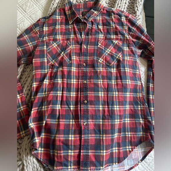 Obey- Men’s Button Down Multicolor Plaid Long Sleeve- Size Large - Picture 4 of 10